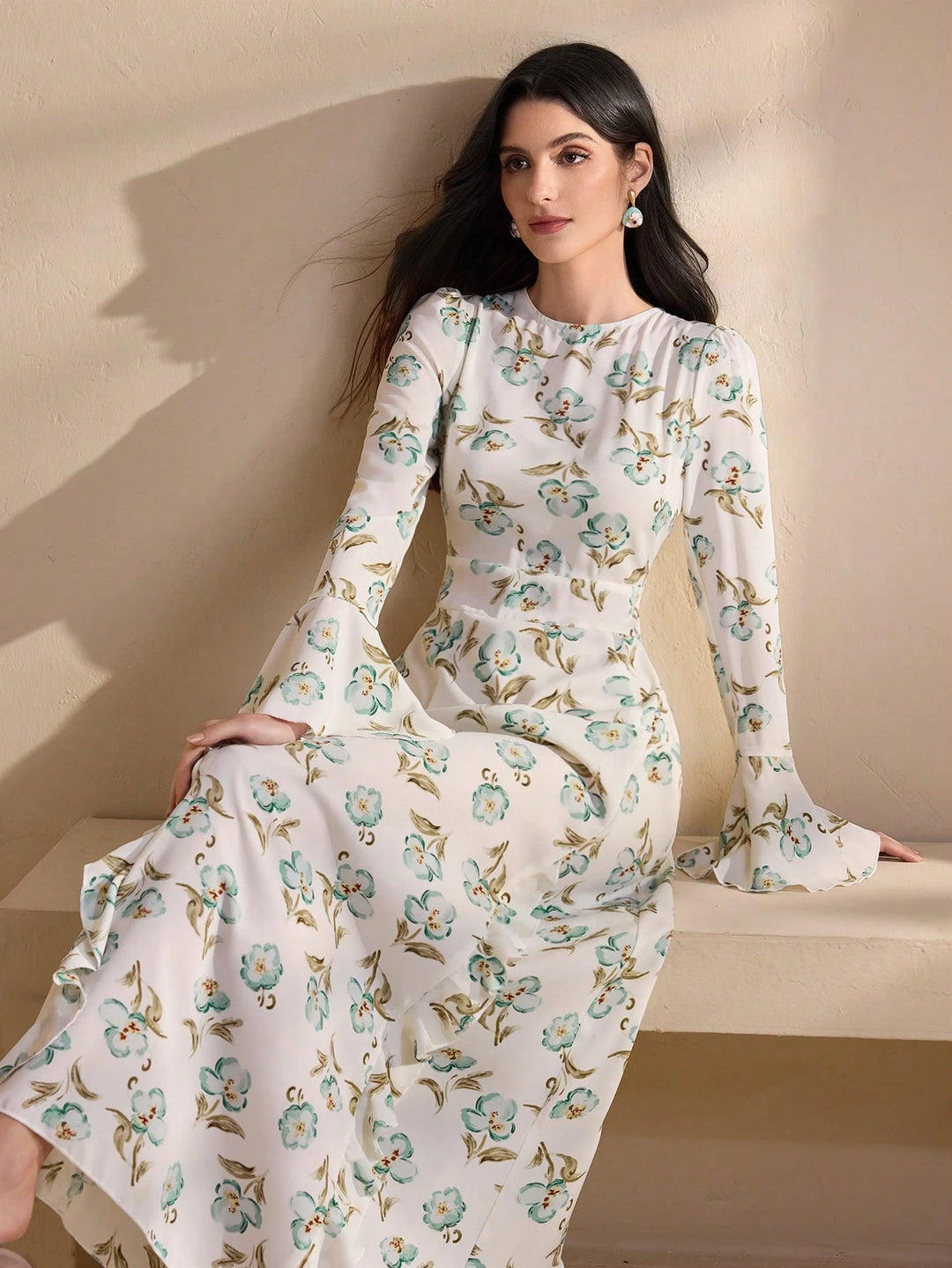 Rochie maxi SHEIN, alb