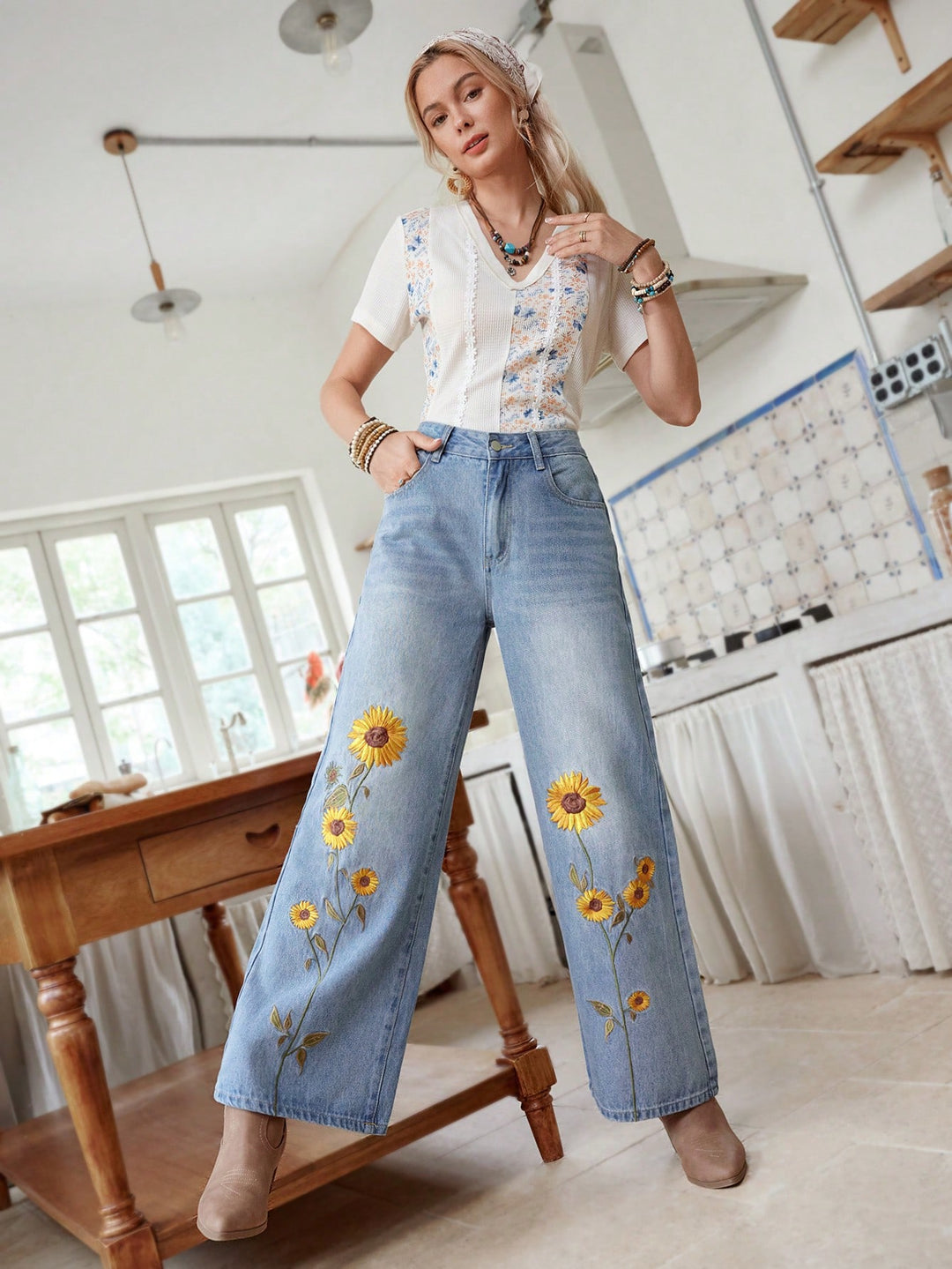 Jeans SHEIN, albastru