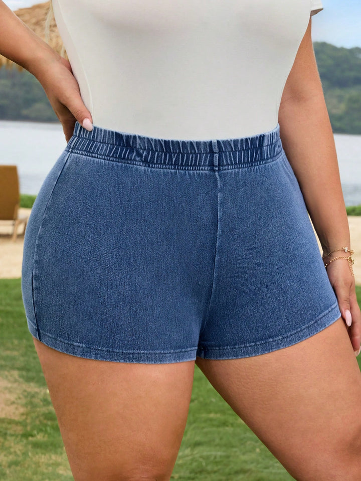 Pantaloni scurți SHEIN, albastru