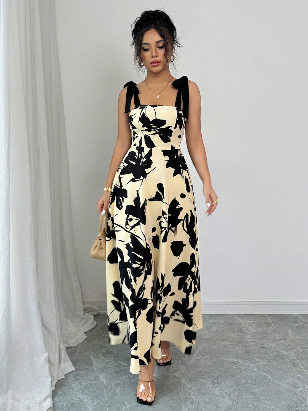 Rochie maxi SHEIN, bej