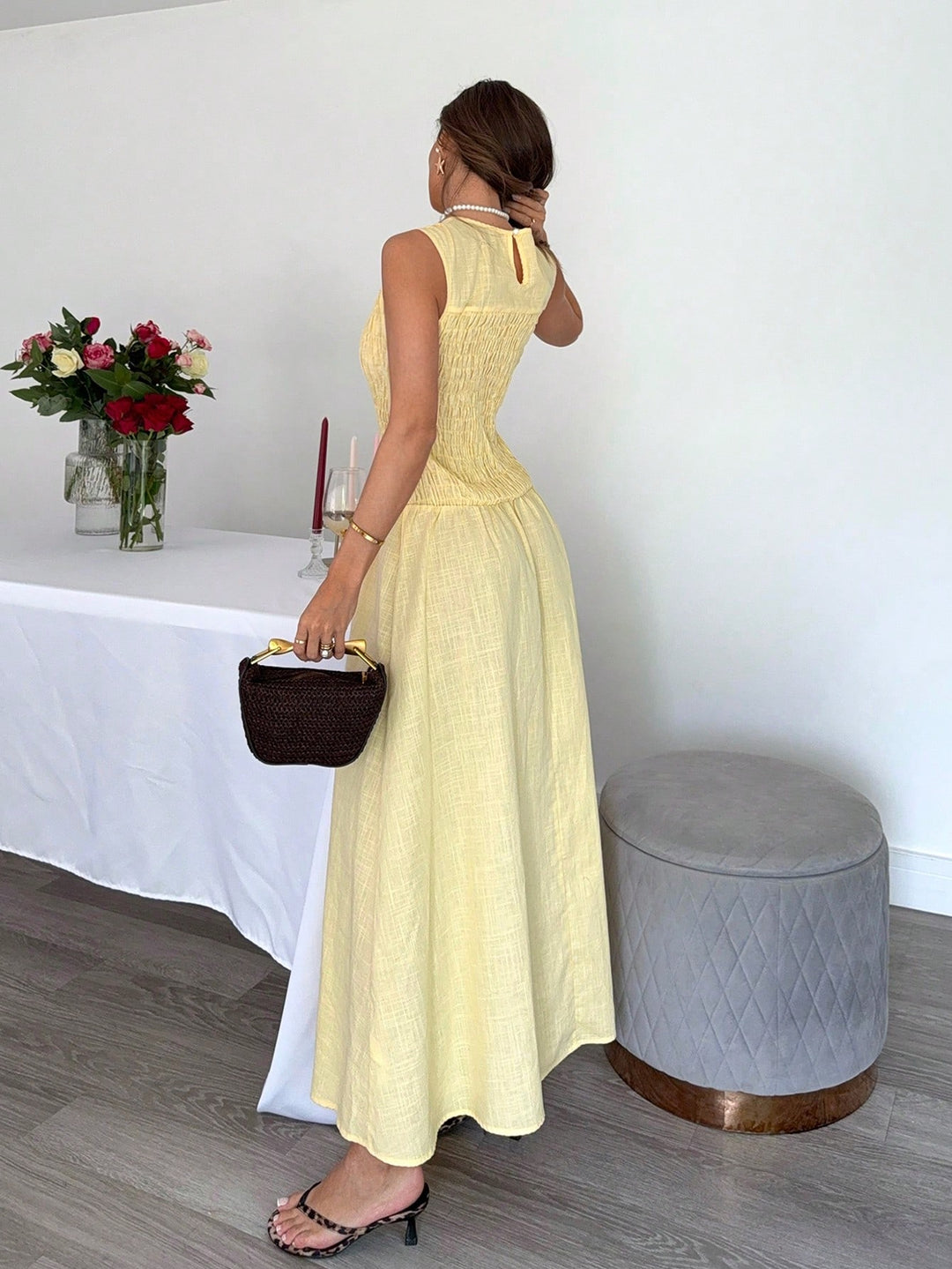 Rochie maxi SHEIN, galben