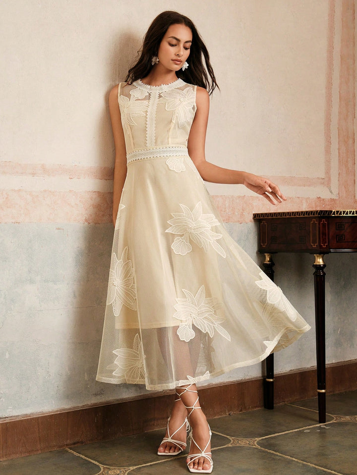 Rochie midi SHEIN, crem