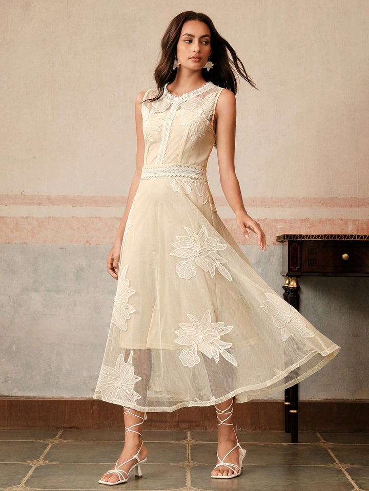 Rochie midi SHEIN, crem