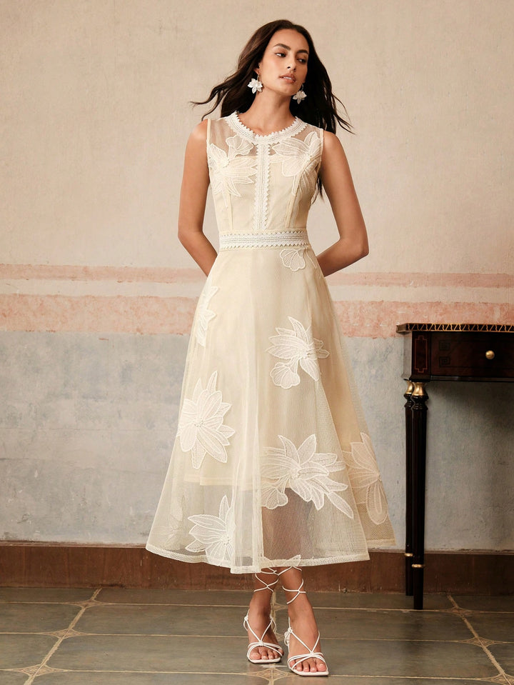 Rochie midi SHEIN, crem