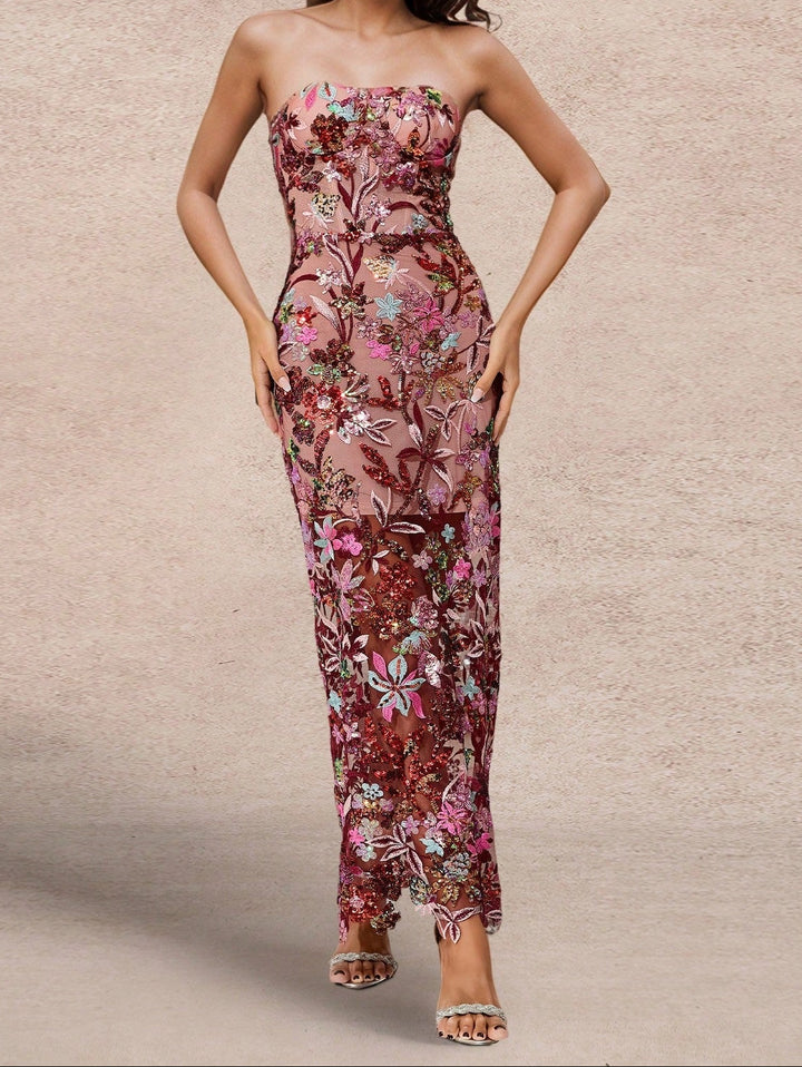 SHEIN maxi dress, red