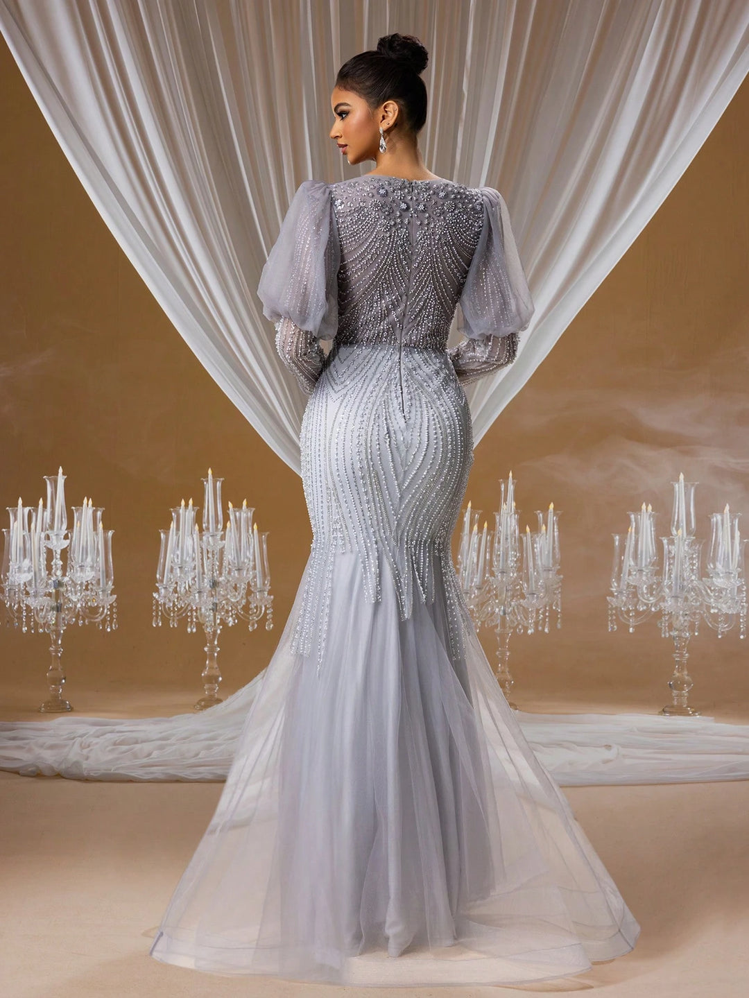 Rochie de ocazie SHEIN, gri