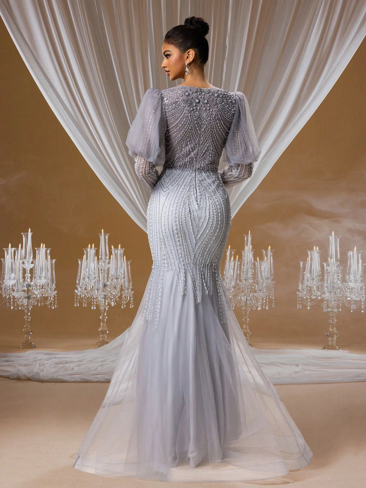 Rochie de ocazie SHEIN, gri