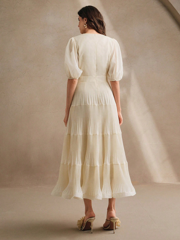 Rochie maxi SHEIN, crem