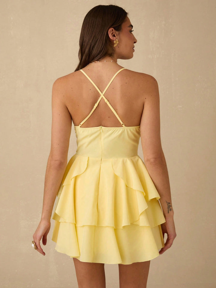 Rochie mini SHEIN, galben