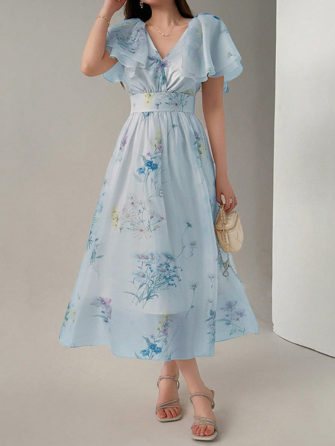 Rochie midi SHEIN, albastru
