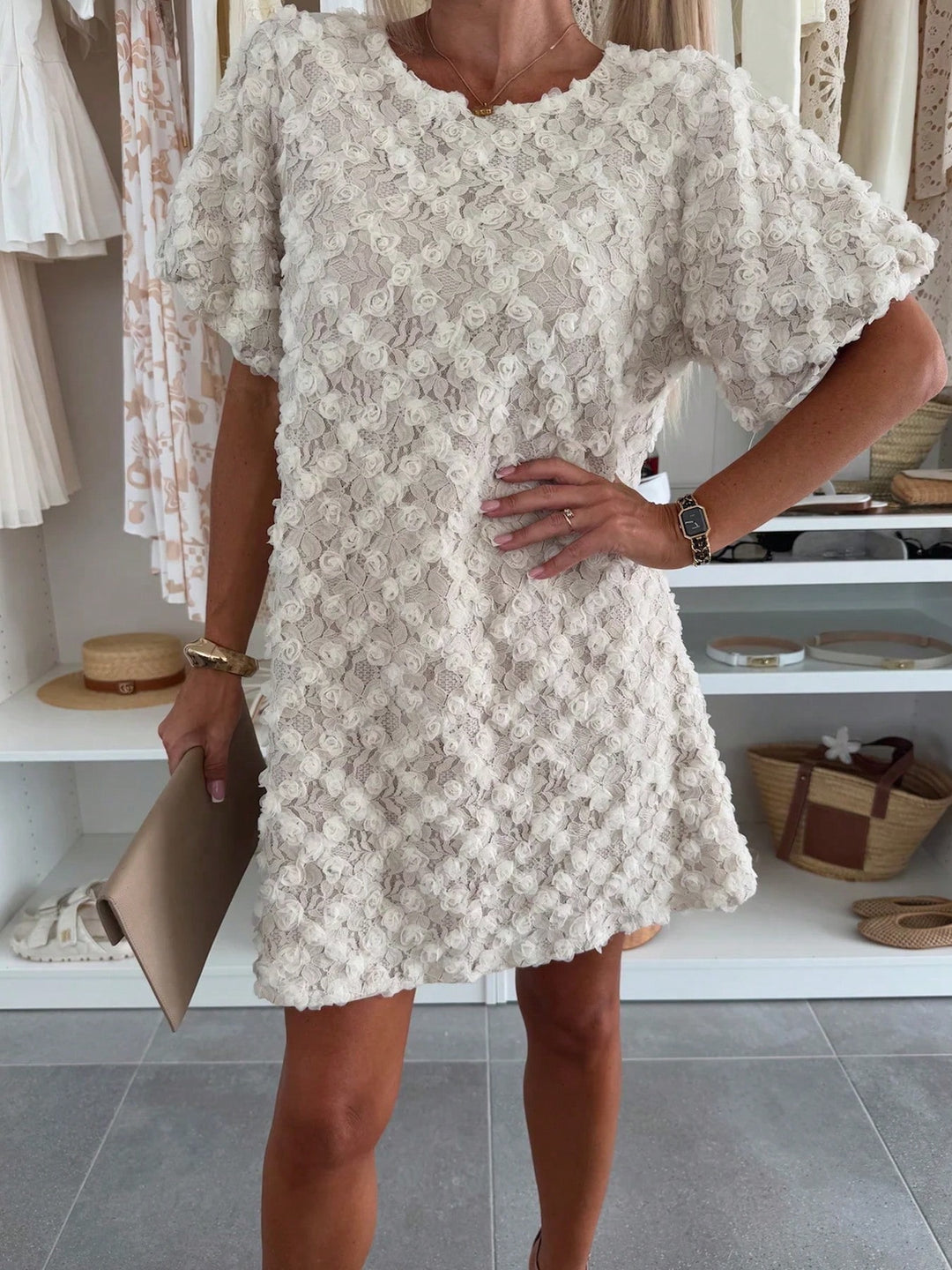 Rochie scurtă SHEIN, bej