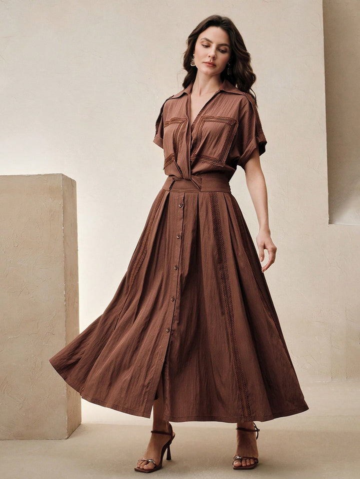 Rochie maxi SHEIN, maro