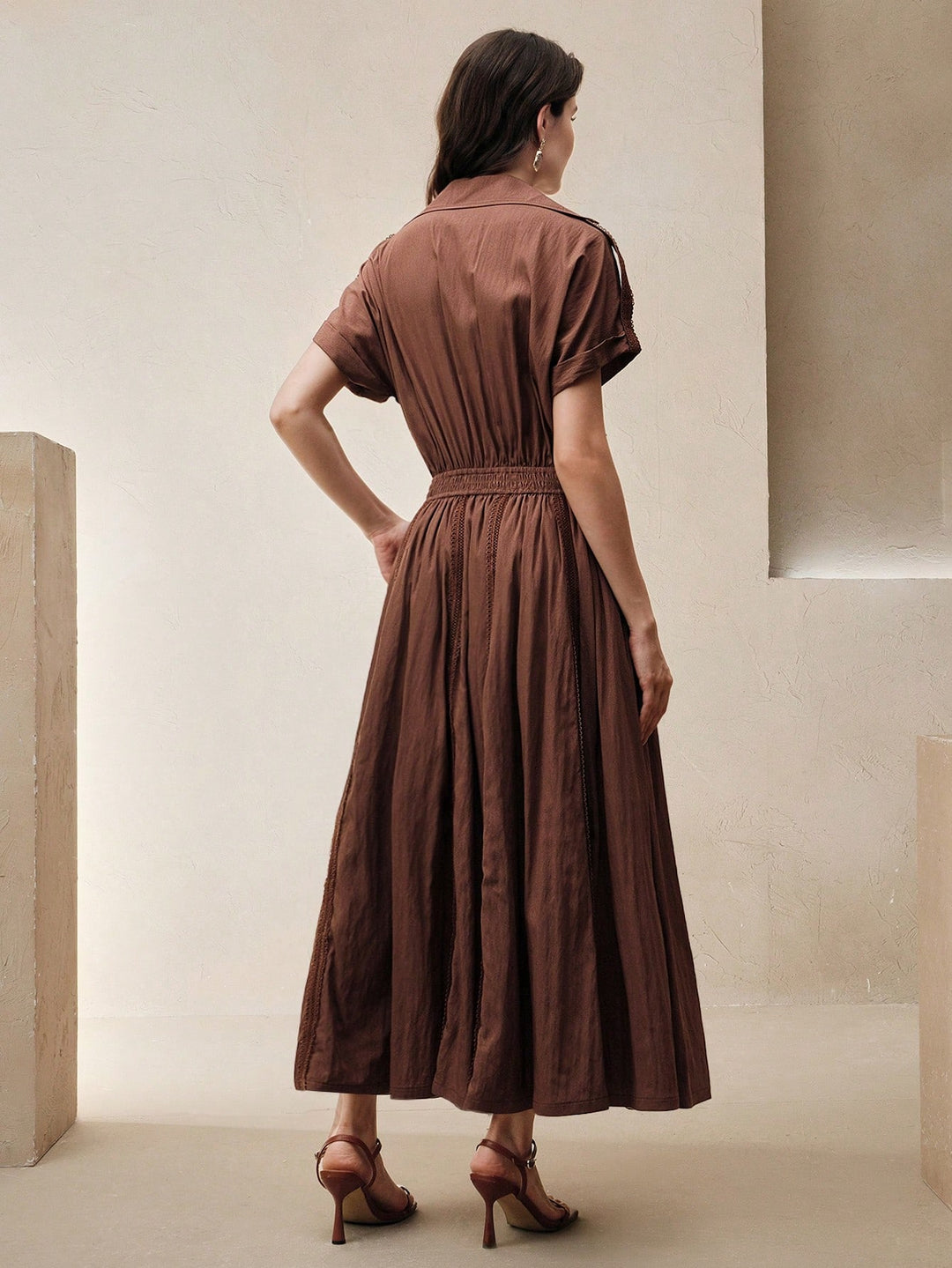 Rochie maxi SHEIN, maro