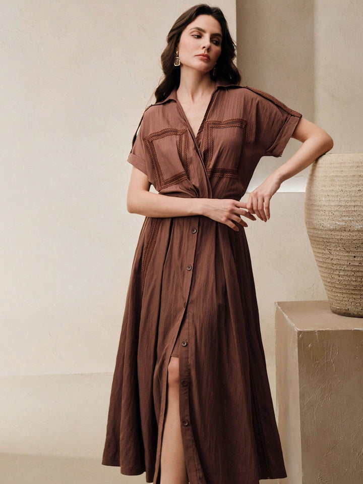 Rochie maxi SHEIN, maro