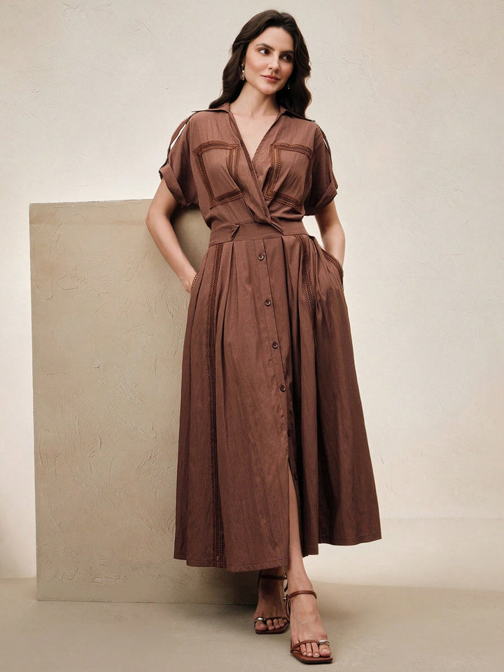 Rochie maxi SHEIN, maro
