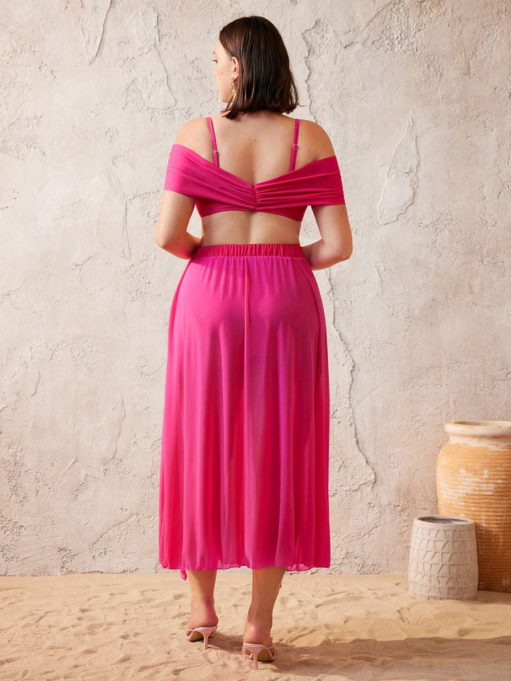 Set costum de baie SHEIN, roz