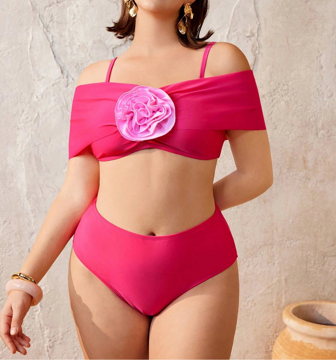 Set costum de baie SHEIN, roz