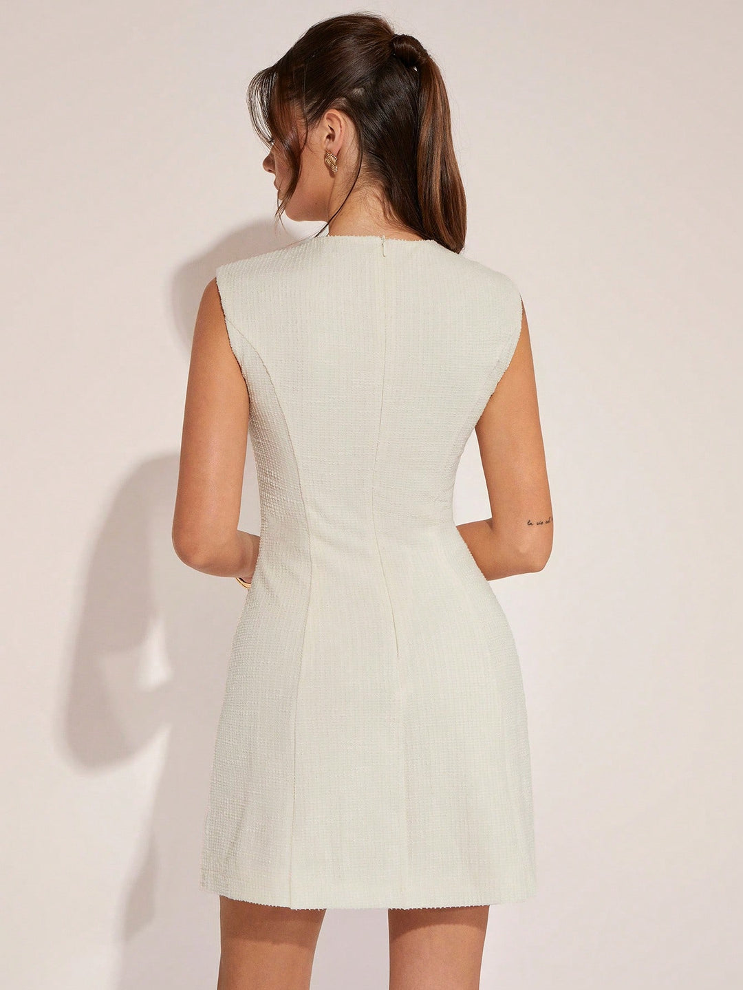 Rochie mini SHEIN, crem