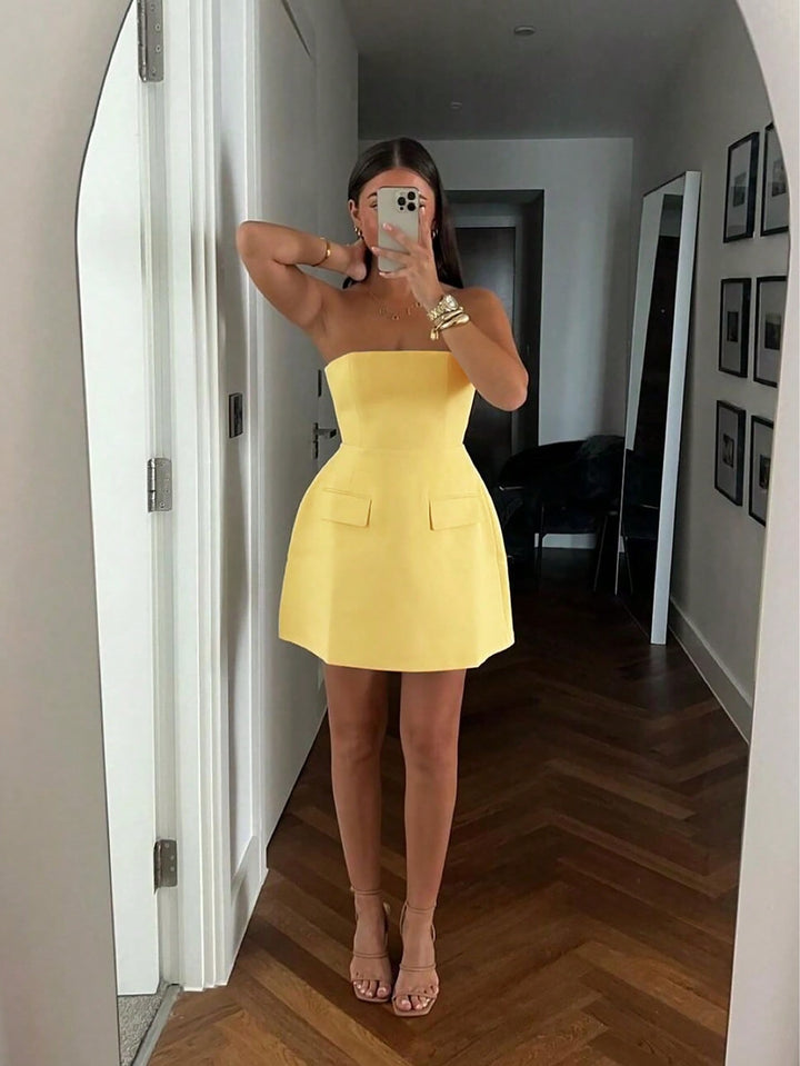 Rochie scurtă SHEIN, galben
