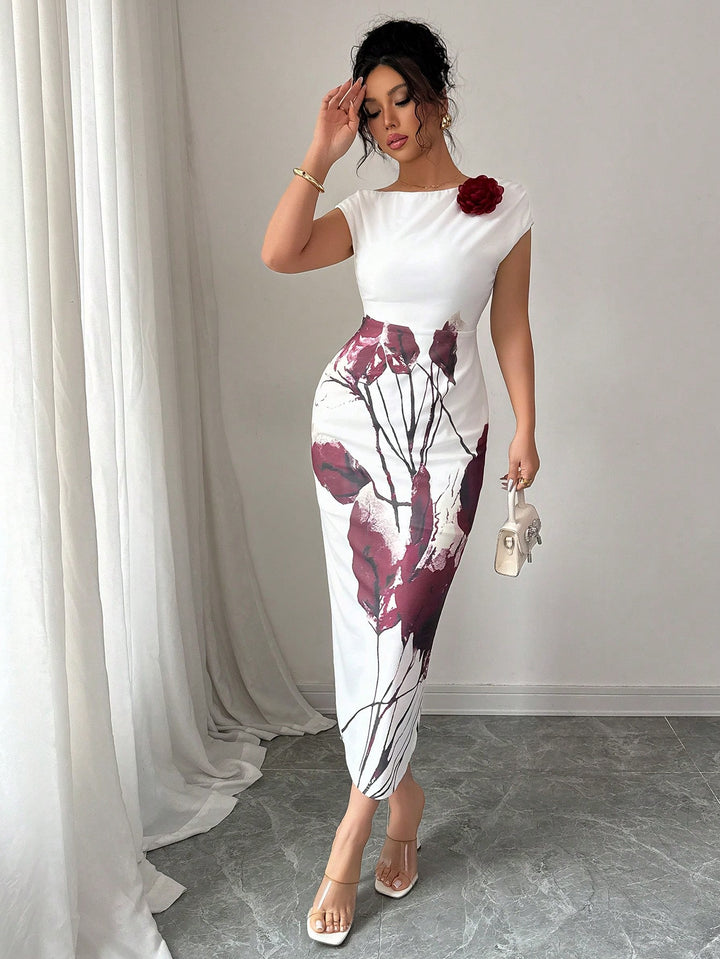 Rochie midi SHEIN, alb