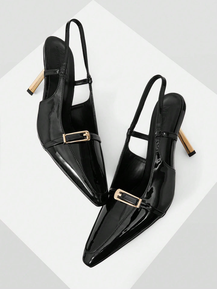 Pantofi cu toc SHEIN, negru