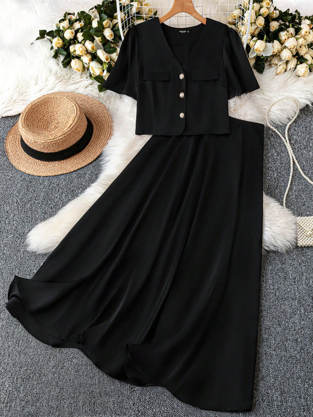 Compleu Shein Curve+, negru