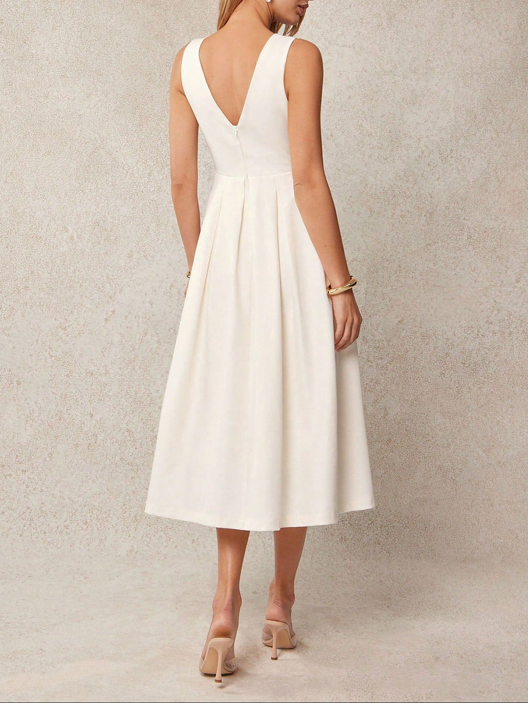 Rochie midi SHEIN, crem