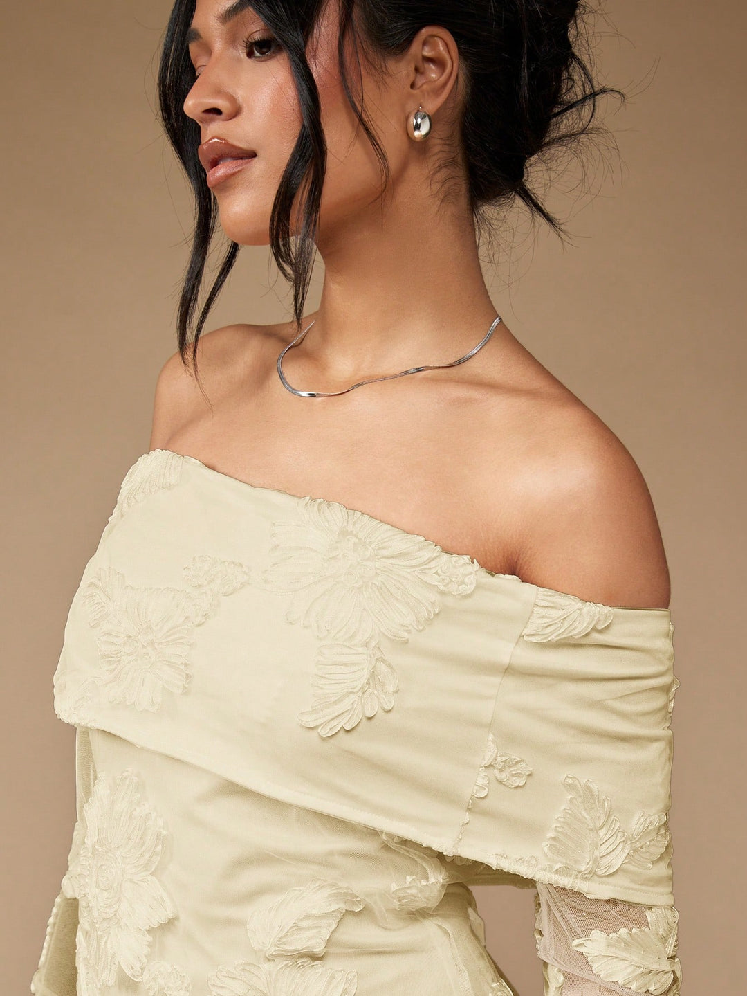 Rochie mini Shein, crem