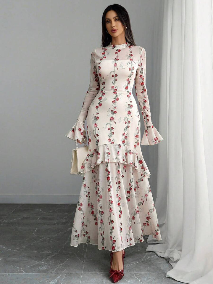 Rochie maxi SHEIN, crem