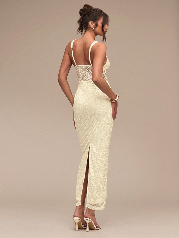 Rochie maxi SHEIN, bej