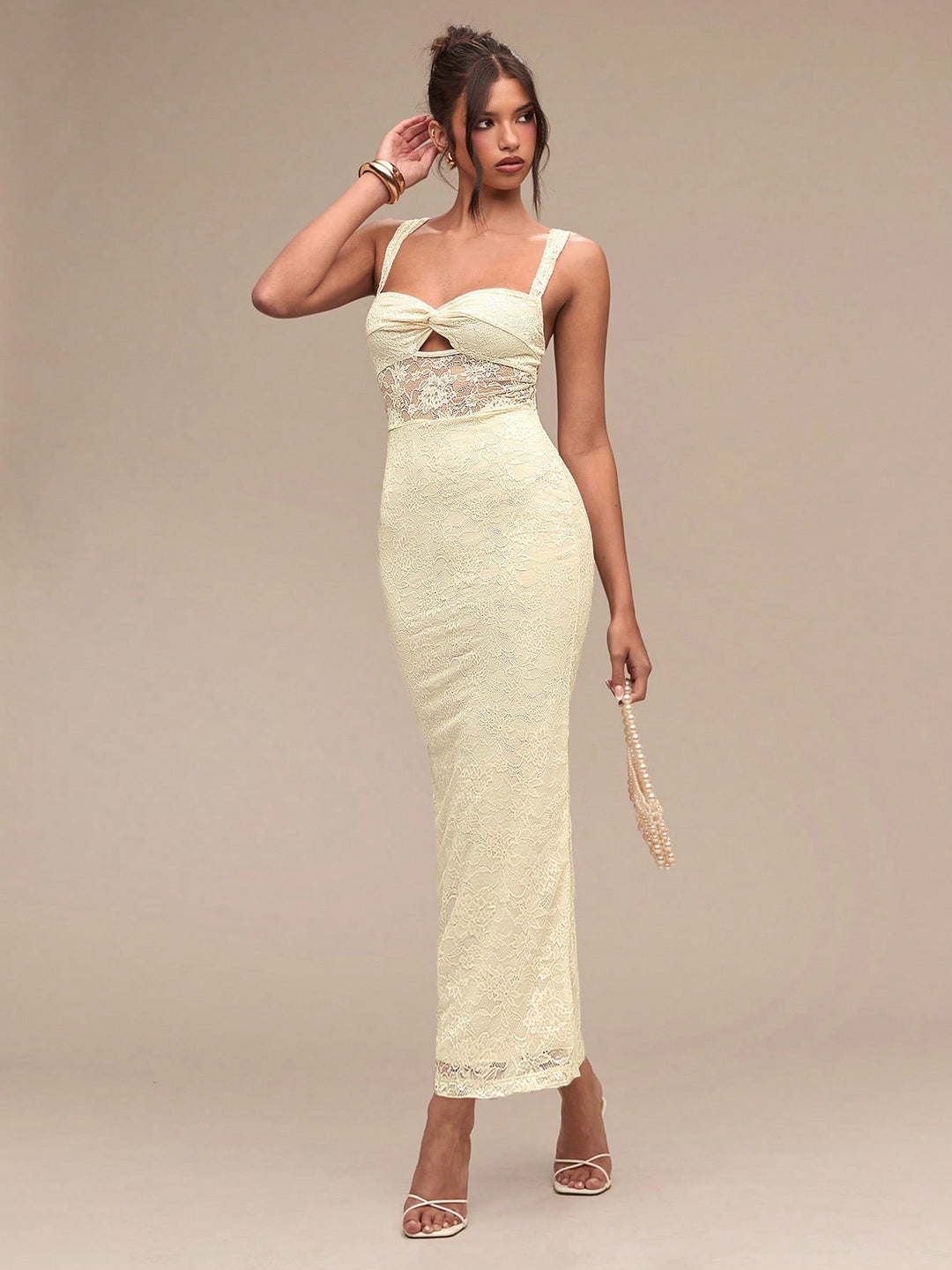Rochie maxi SHEIN, bej