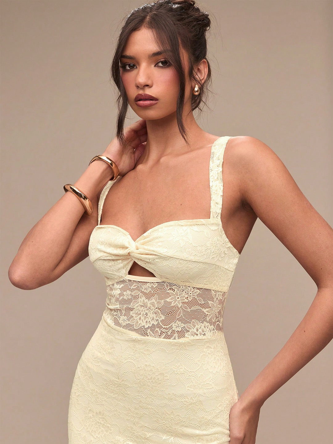 Rochie maxi SHEIN, bej