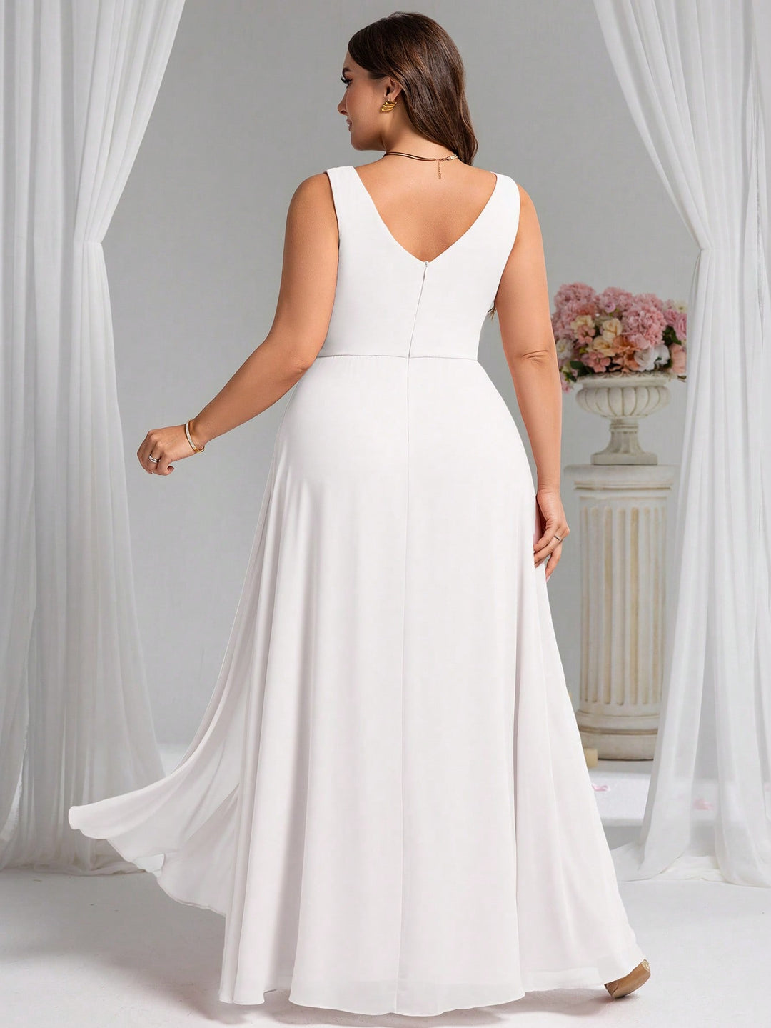 Rochie de ocazie SHEIN, alb
