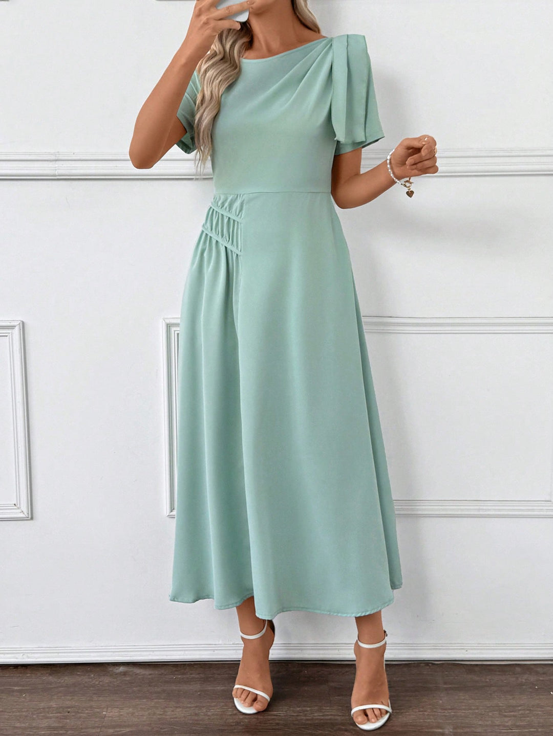 Rochie midi SHEIN, verde