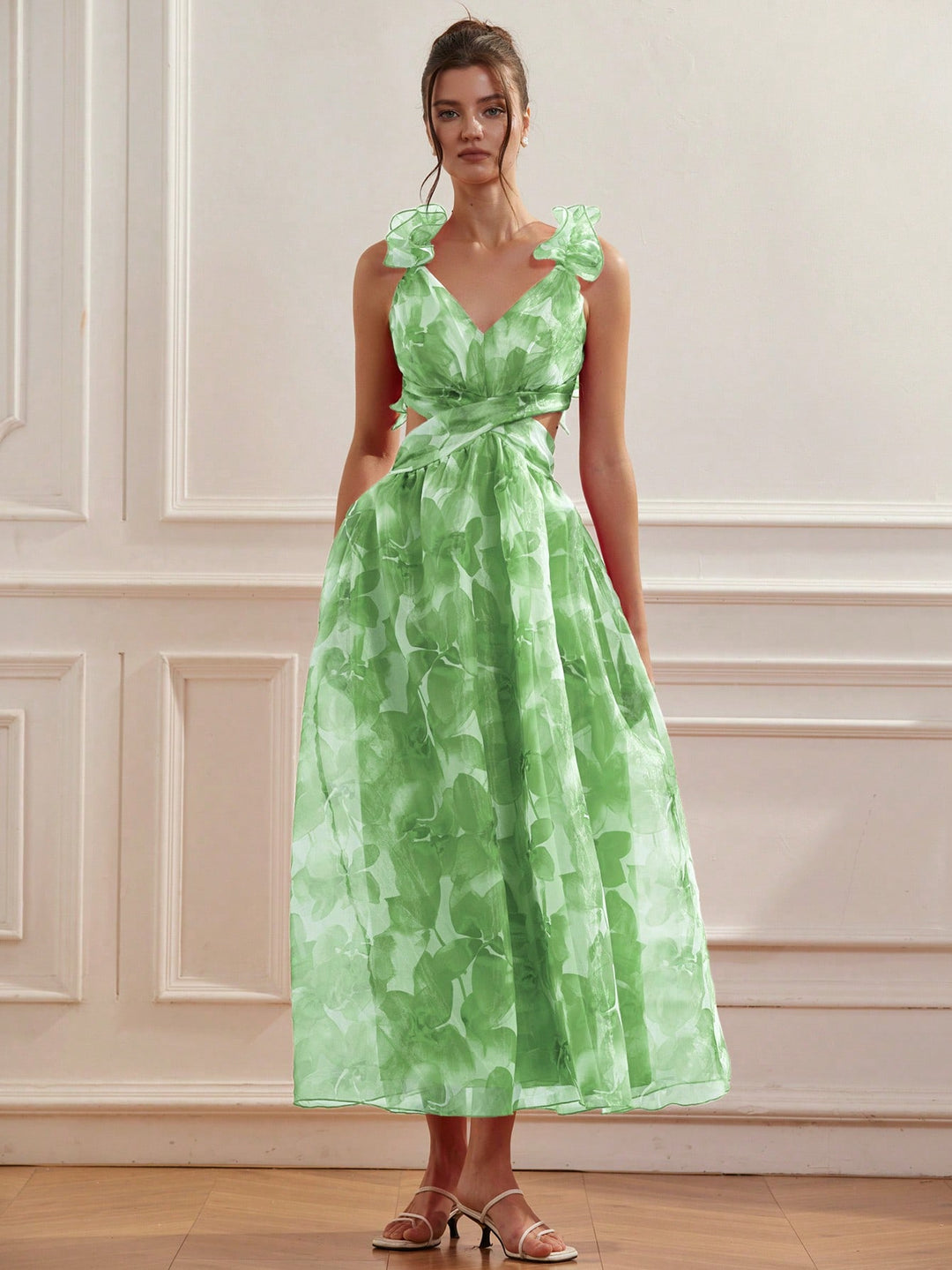 Rochie maxi SHEIN, verde