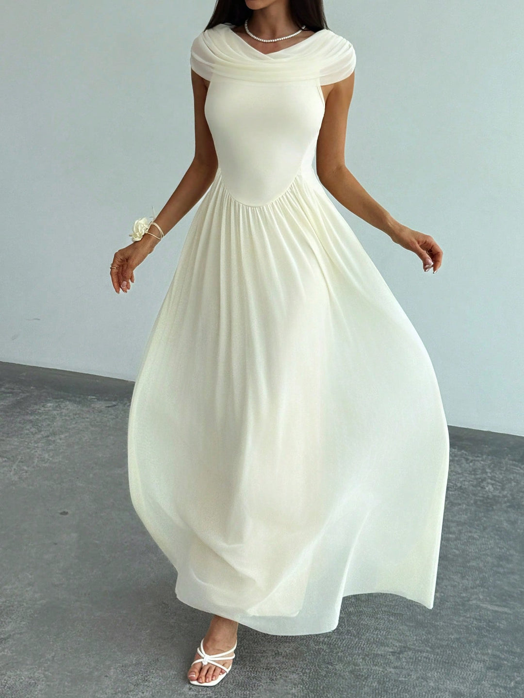 SHEIN maxi ruha, bézs