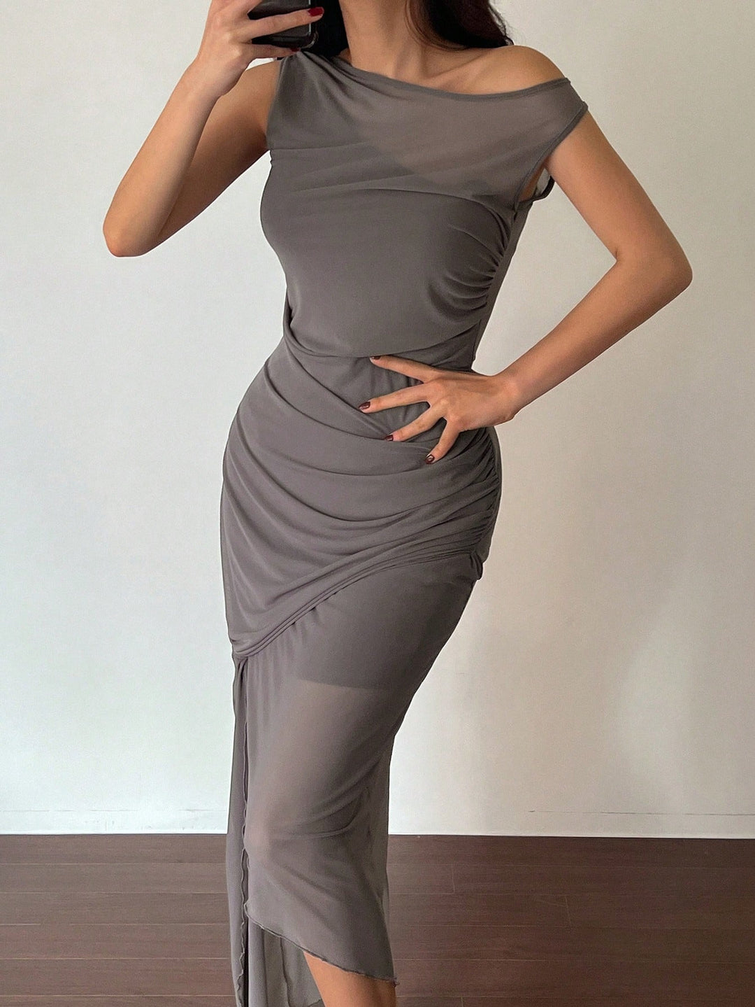 Rochie maxi SHEIN, gri