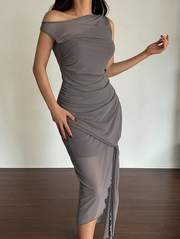 Rochie maxi SHEIN, gri