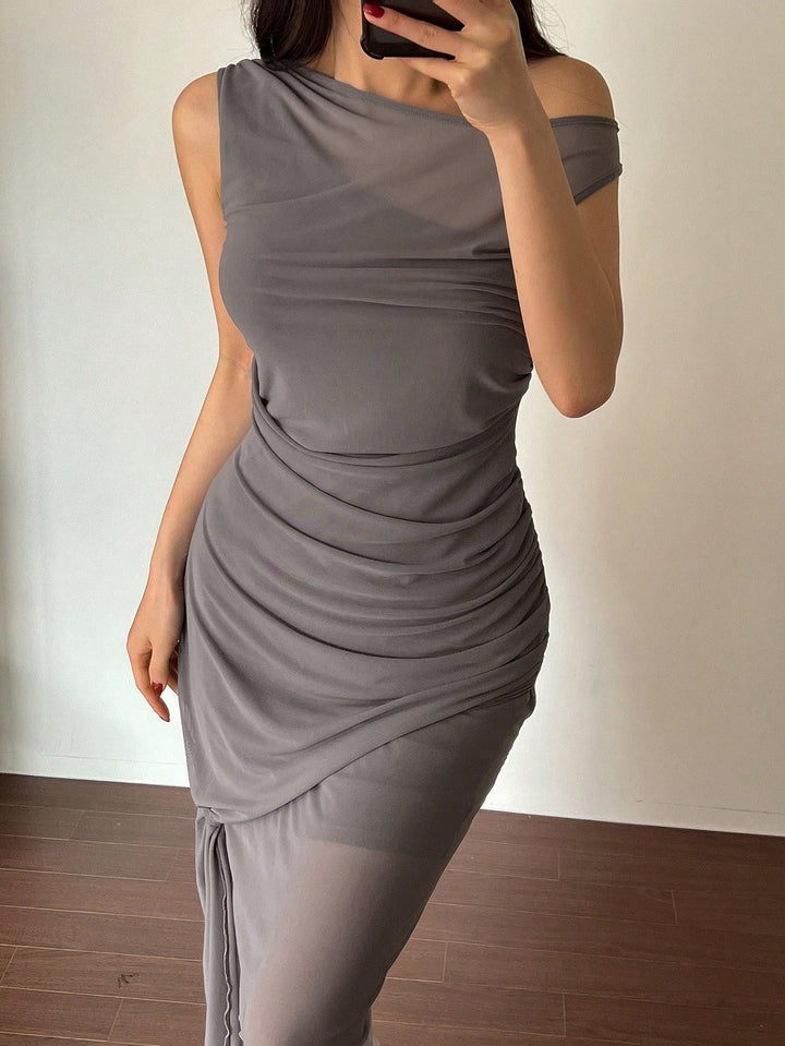 Rochie maxi SHEIN, gri