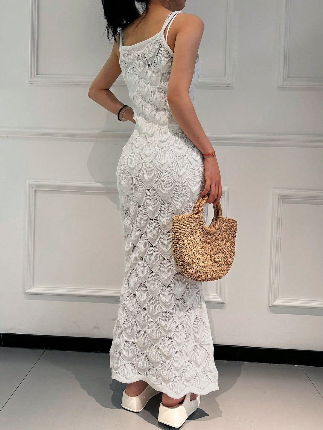 Rochie maxi SHEIN, alb