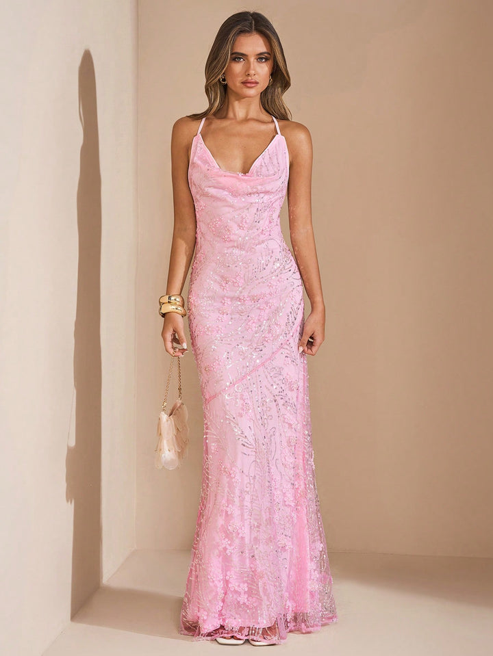 Rochie maxi SHEIN, roz
