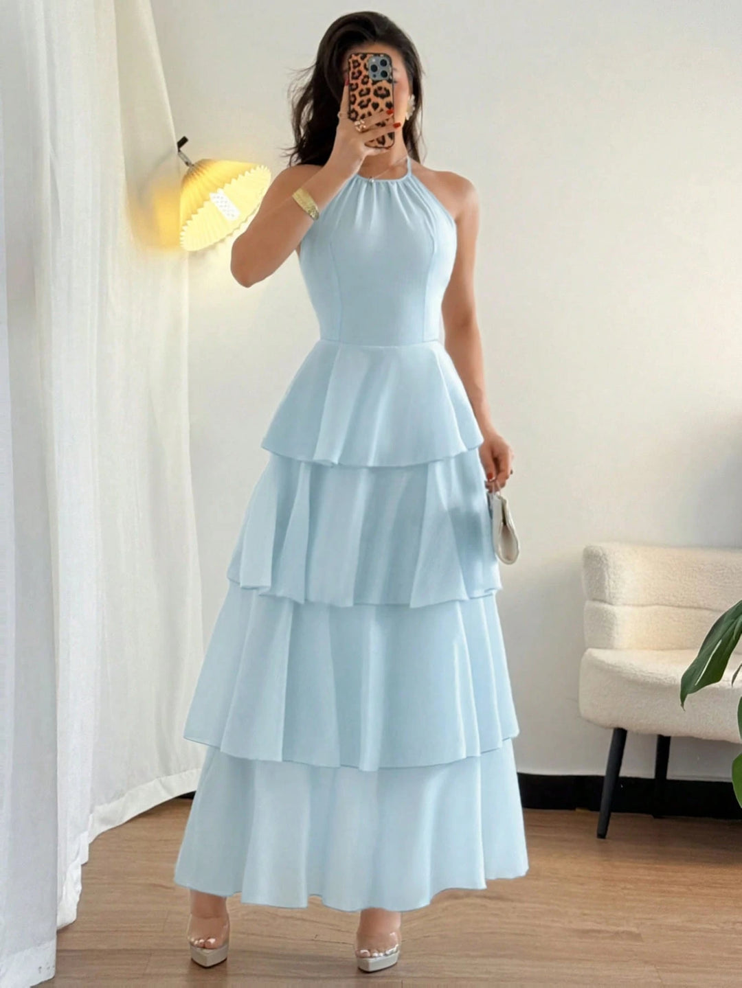 Rochie maxi SHEIN, albastru