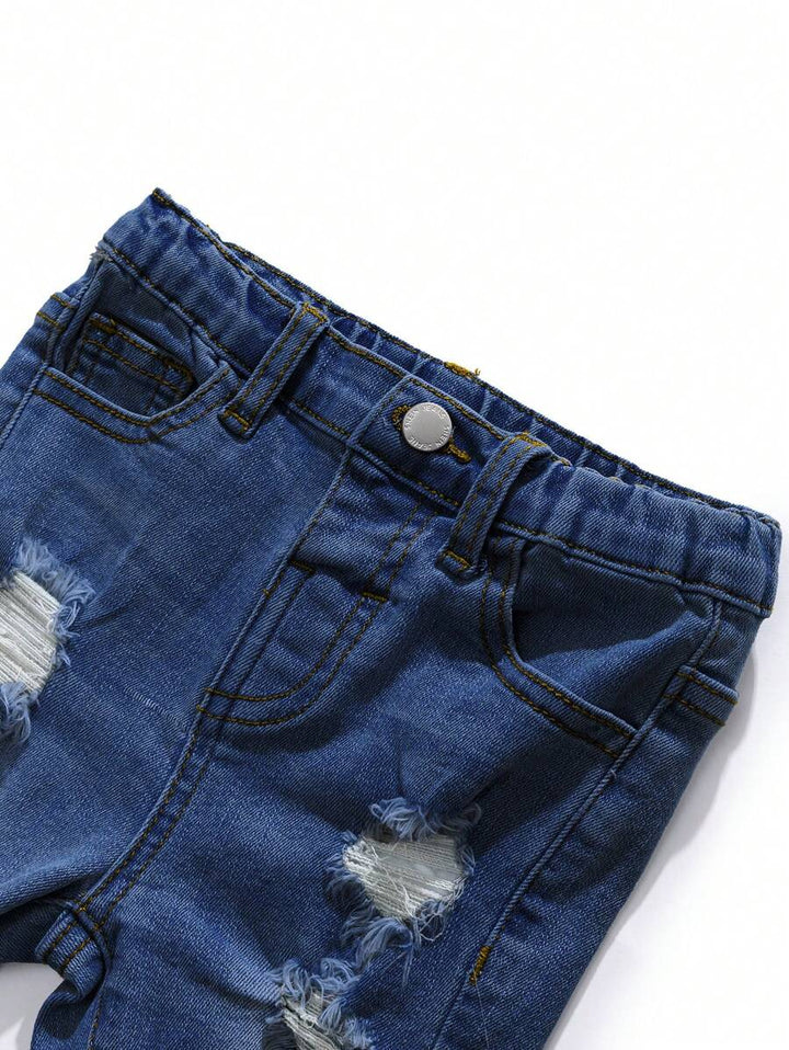 Pantaloni scurți de blugi SHEIN, albastru