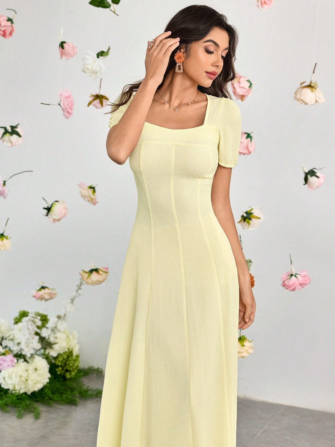 Rochie maxi SHEIN, galben