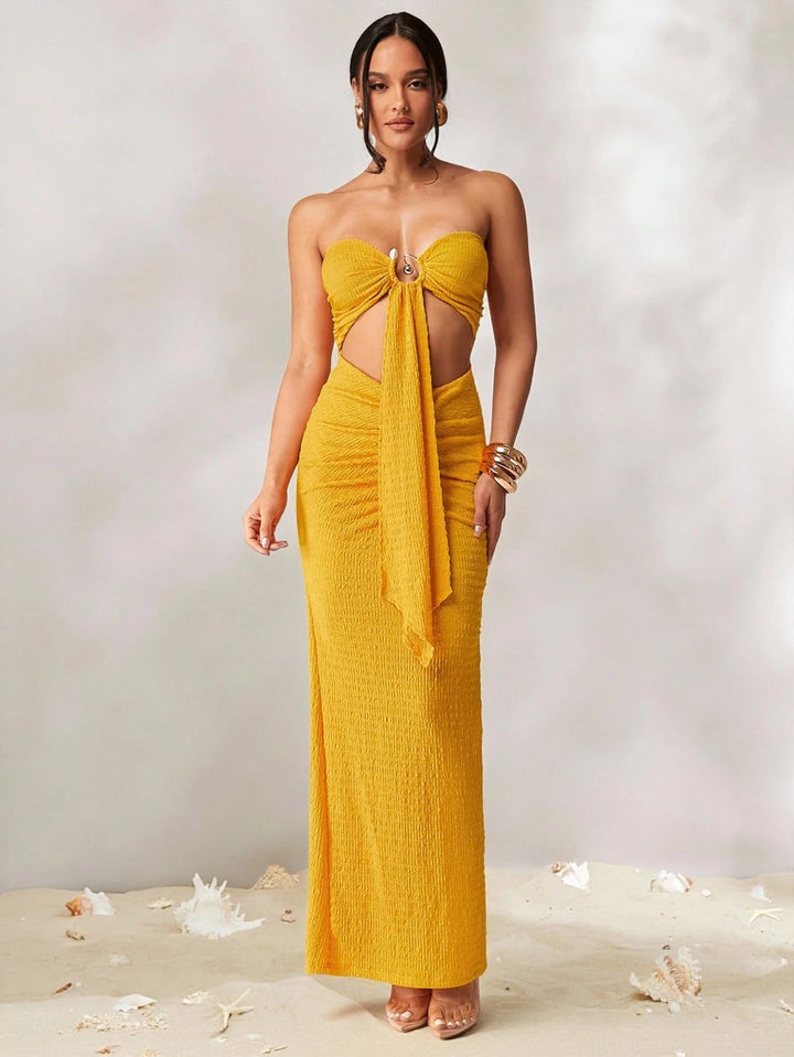 Rochie maxi SHEIN, galben