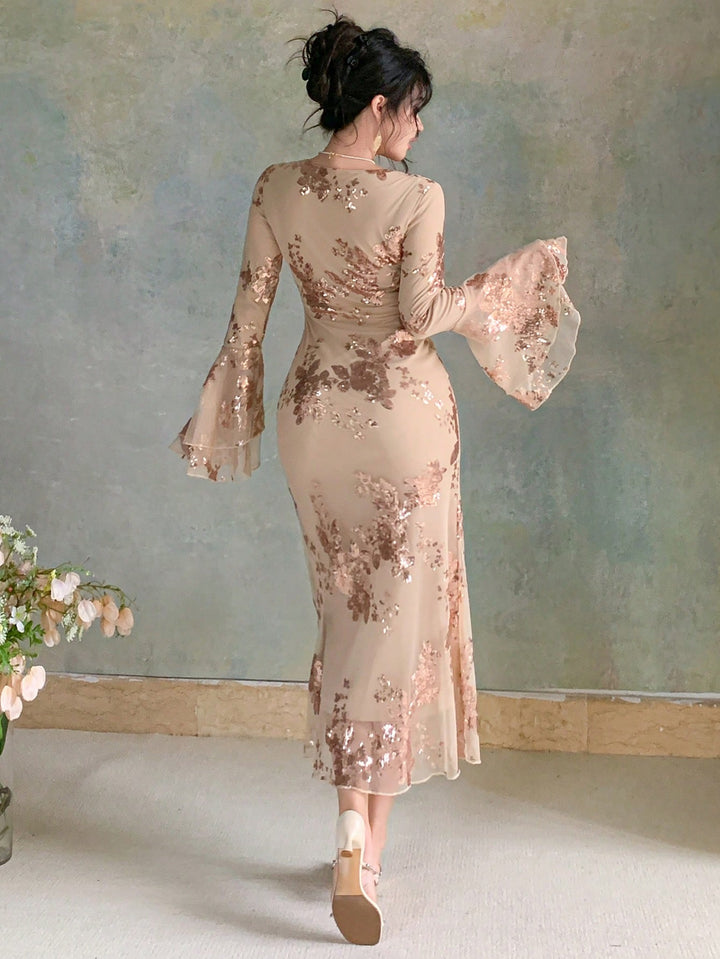 Rochie maxi SHEIN, kaki