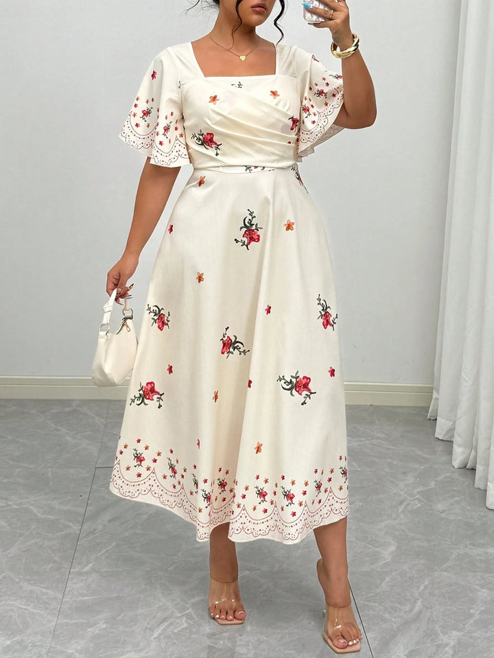 Rochie midi SHEIN, crem