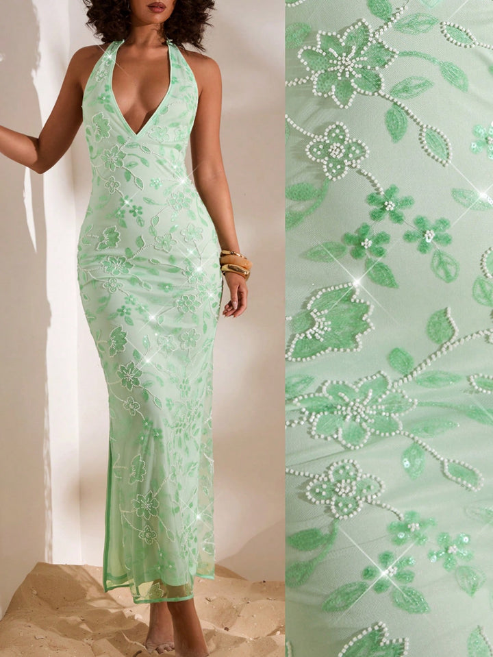 Rochie maxi SHEIN, verde