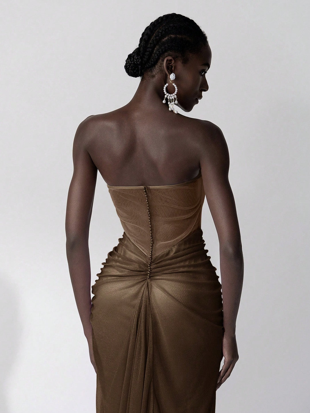 Rochie de ocazie SHEIN, maro