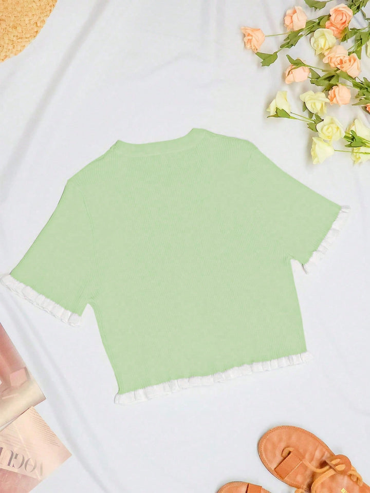 Pulover tricotat SHEIN, verde